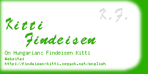 kitti findeisen business card